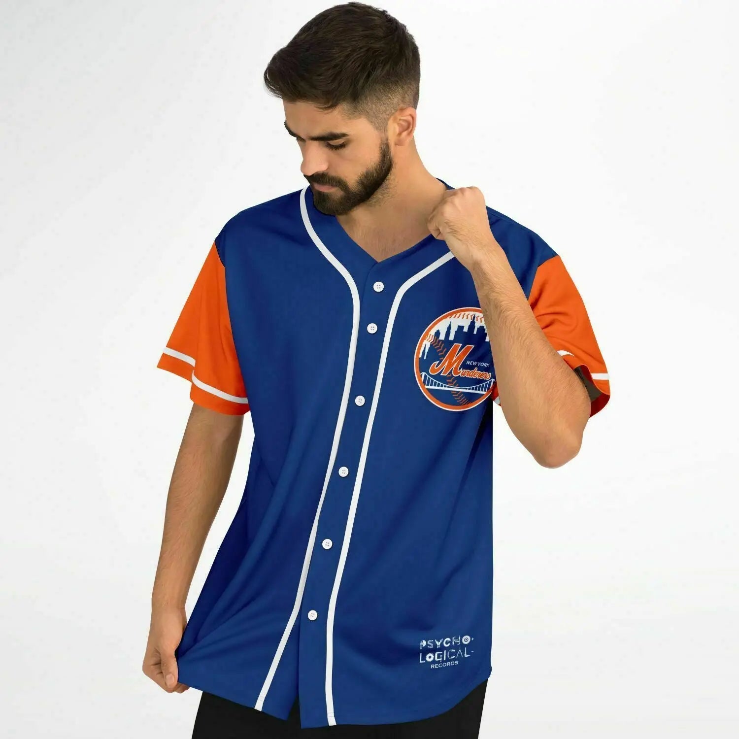 Necro - New York Murderers Blue/Orange 2 - Baseball Jersey NECRO SUPER STORE