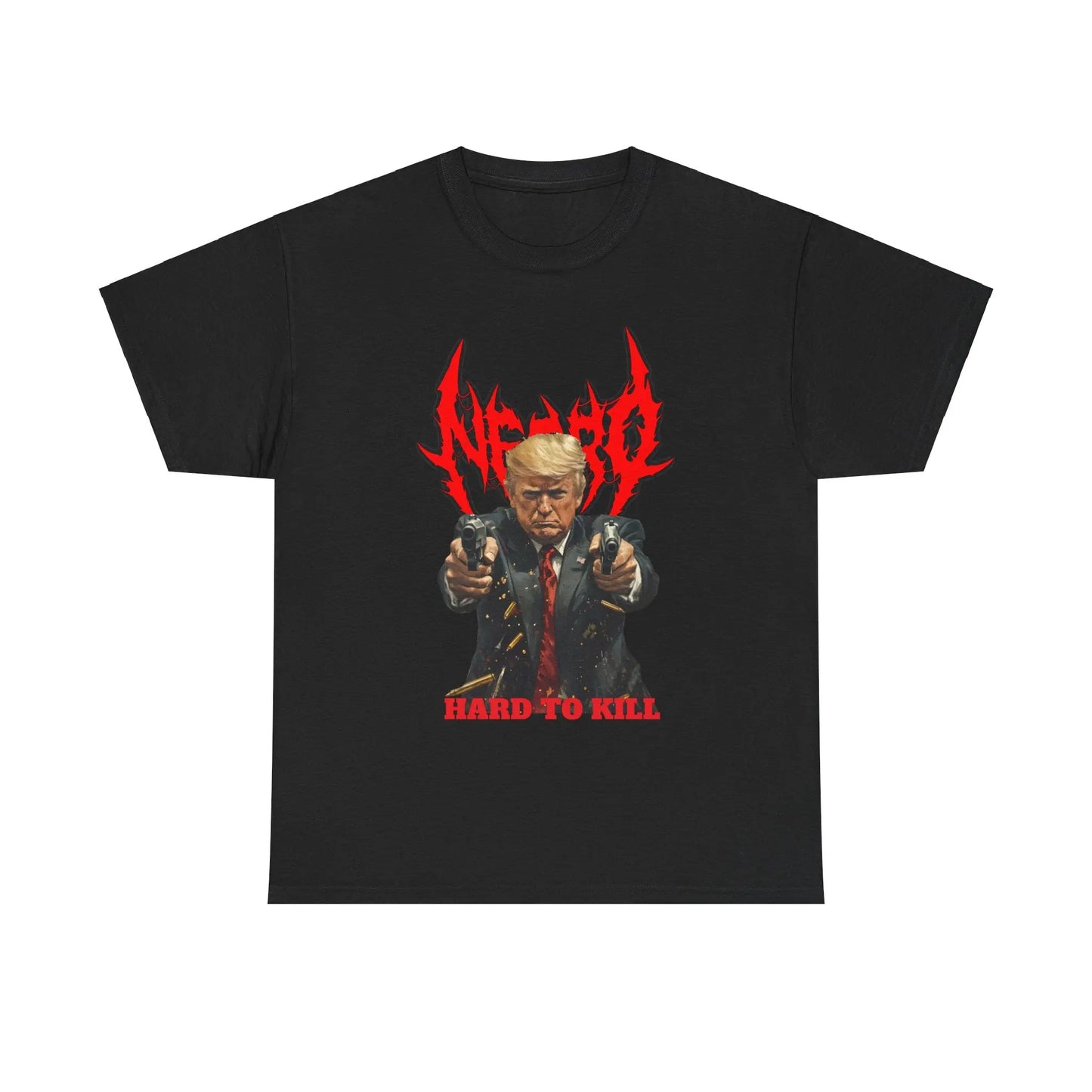 Hard To Kill - Trump/Necro - Heavy Cotton Tee - Gilden 5000 Printify