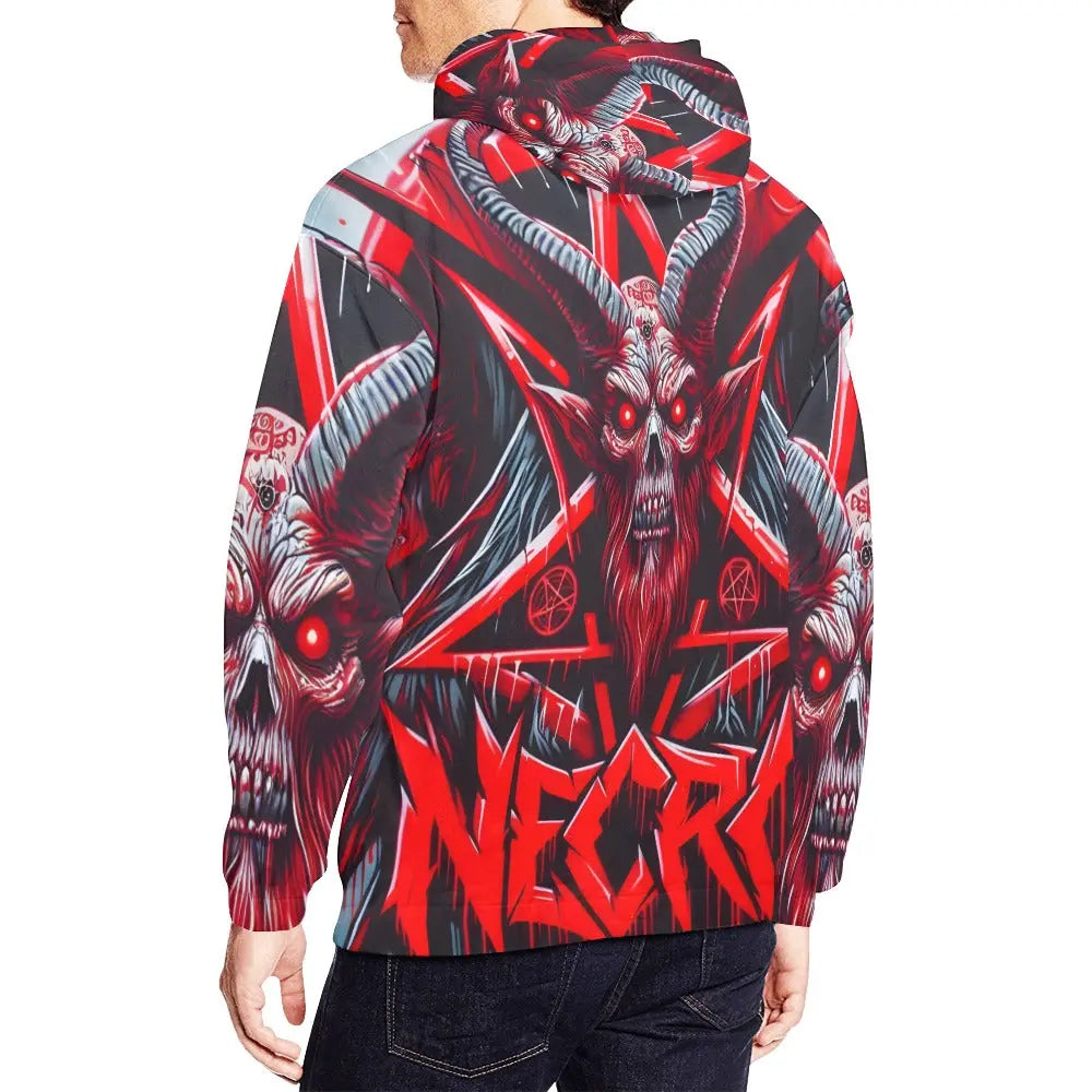 Necro - Satanic - All Over Print Hoodie Inkedjoy