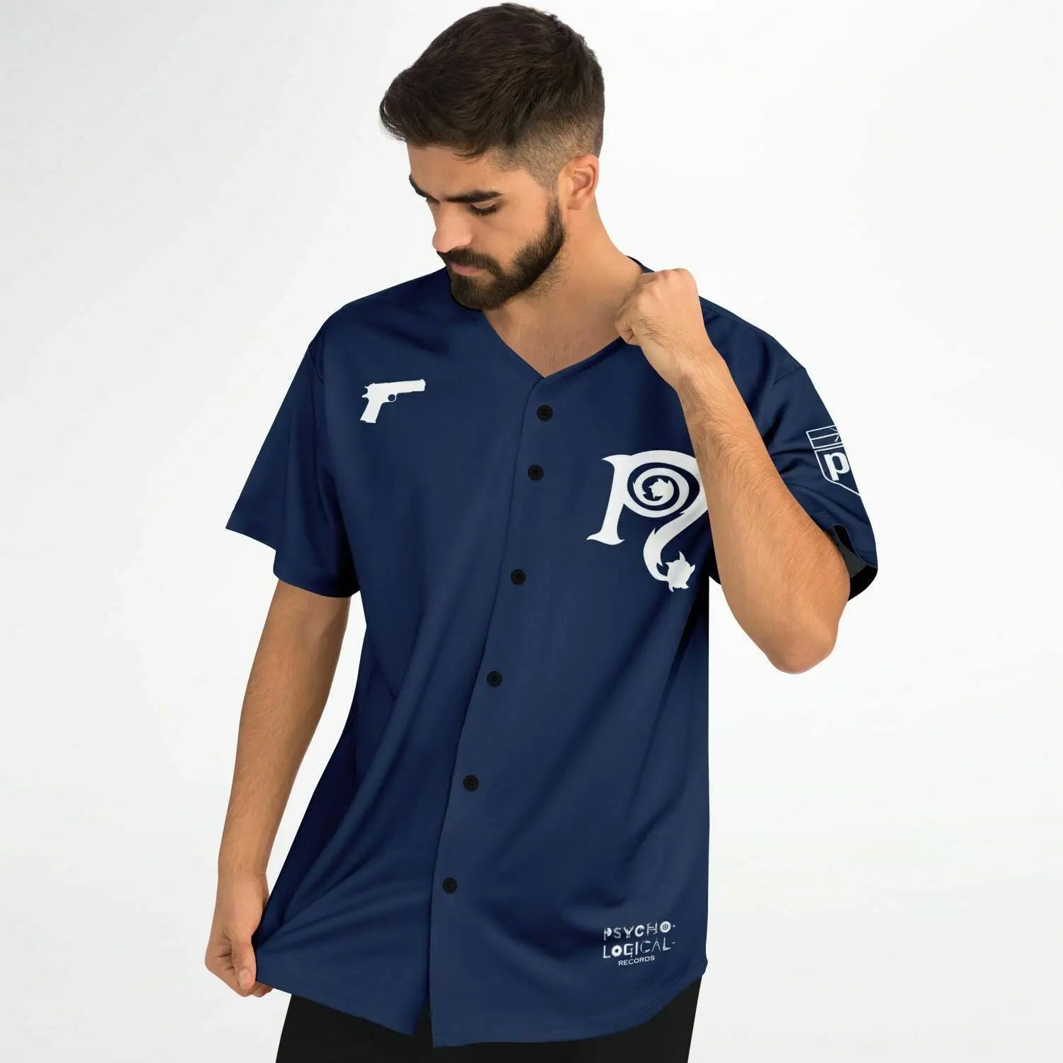 Necro - Baseball Jersey (Midnight Blue Yankees Colors) NECRO SUPER STORE