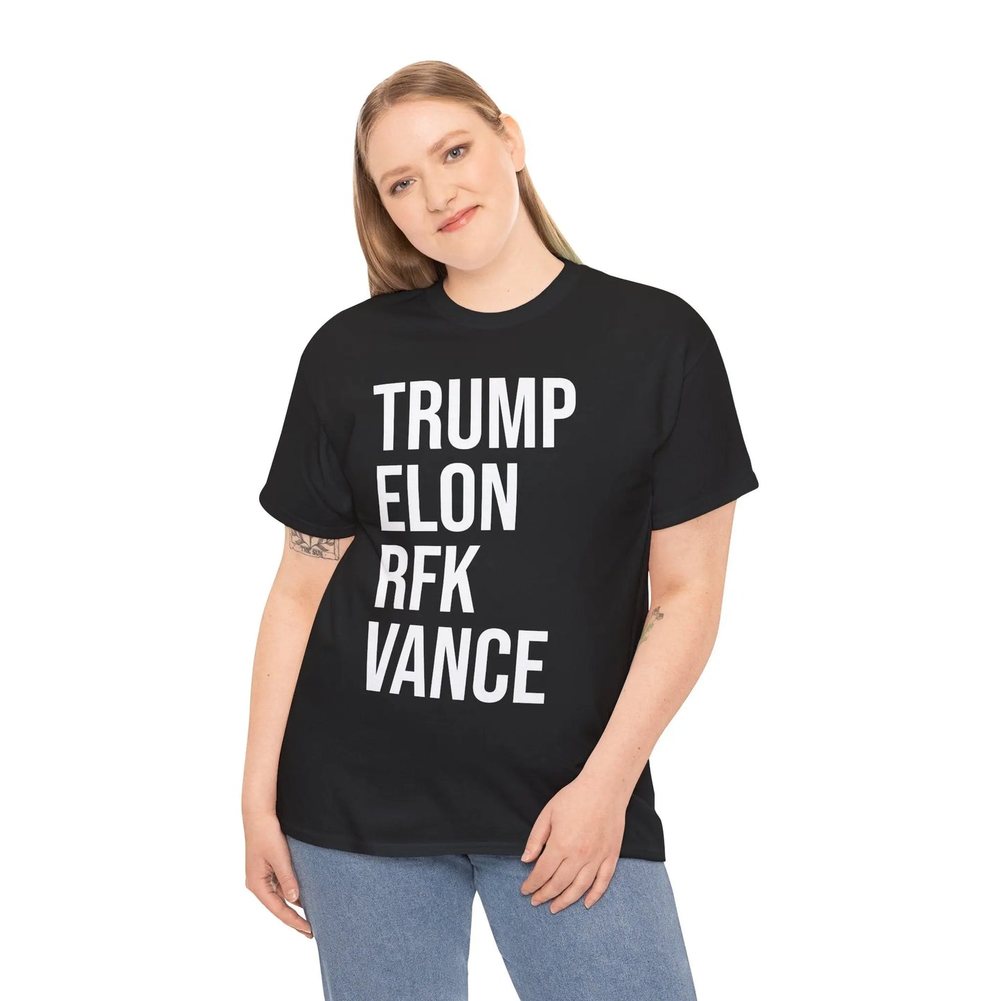 TRUMP - ELON - RFK - VANCE - Heavy Cotton Tee - Gilden 5000 NECRO SUPER STORE