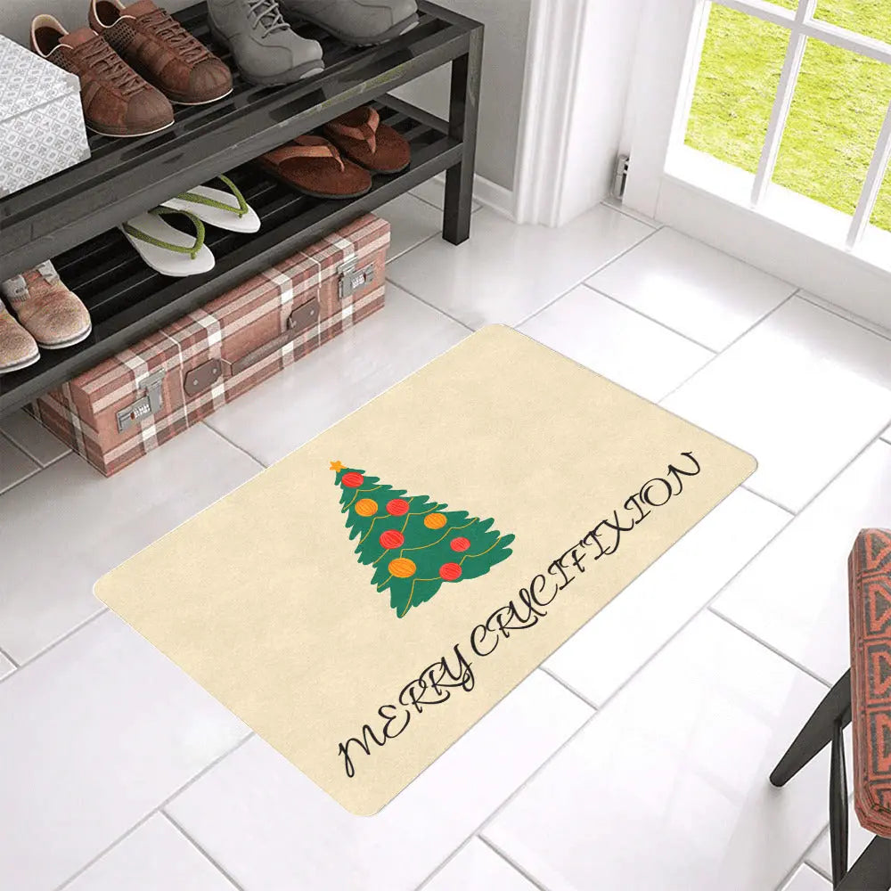 Merry Crucifixion - Doormat -  24"x16" (Rubber) Inkedjoy