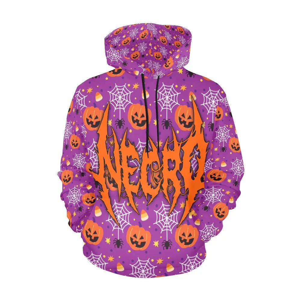 Necro - Orange Death Metal Logo - Halloween All Over Print Hoodie Inkedjoy