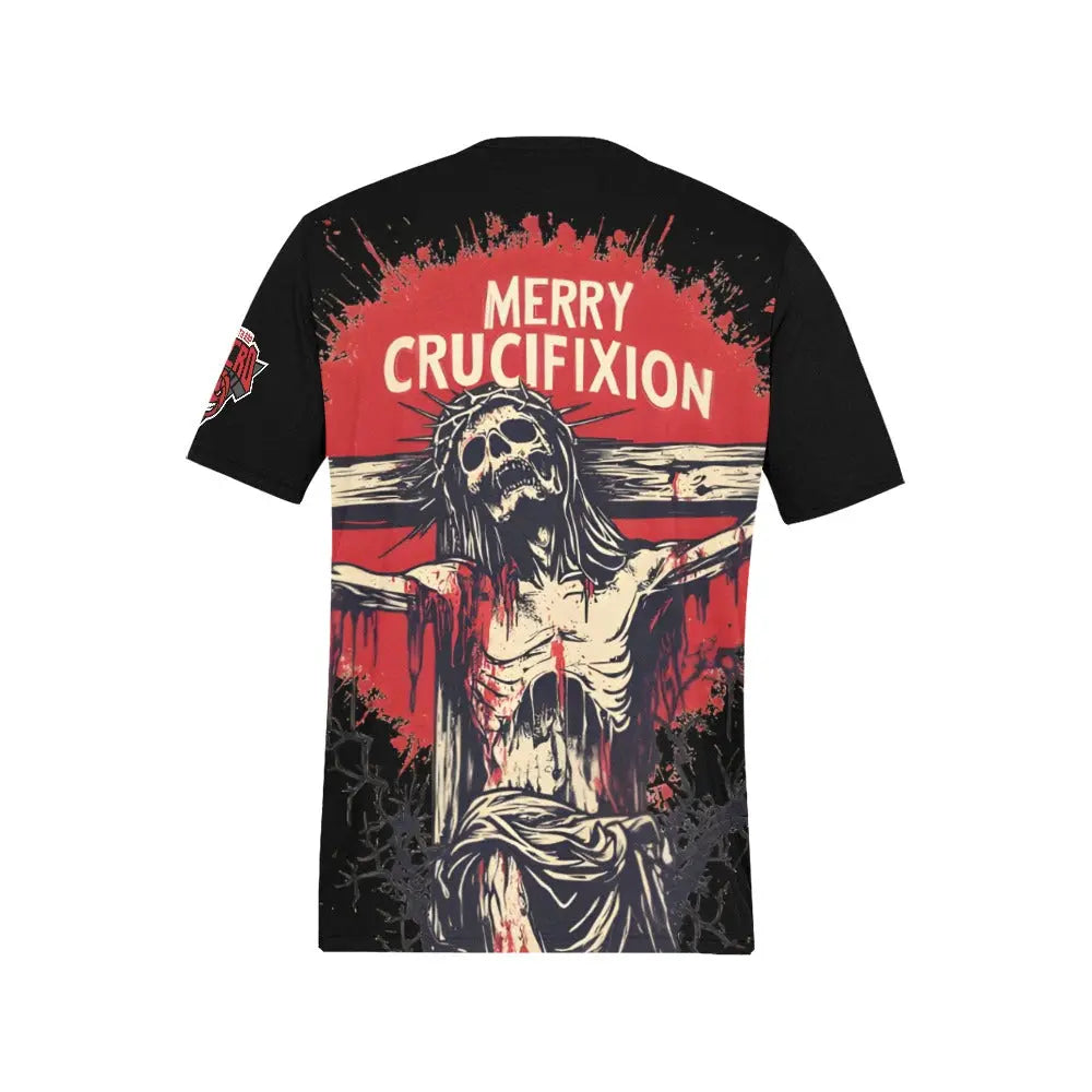 Merry Crucifixion - All Over Print T-shirt Inkedjoy