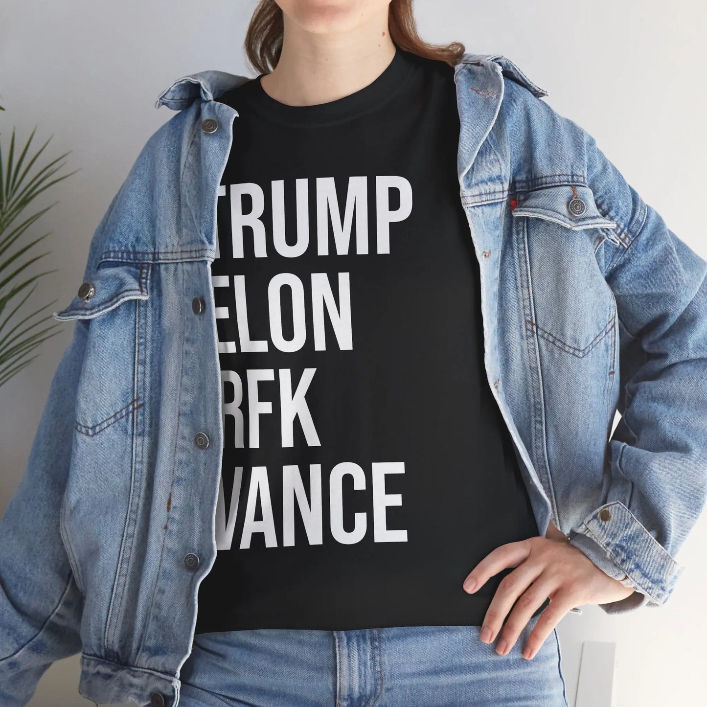 TRUMP - ELON - RFK - VANCE - Heavy Cotton Tee - Gilden 5000 NECRO SUPER STORE