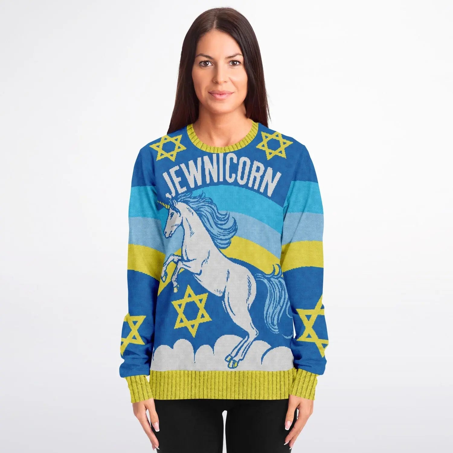 Jewnicorn - Ugly Christmas Sweatshirt NECRO SUPER STORE