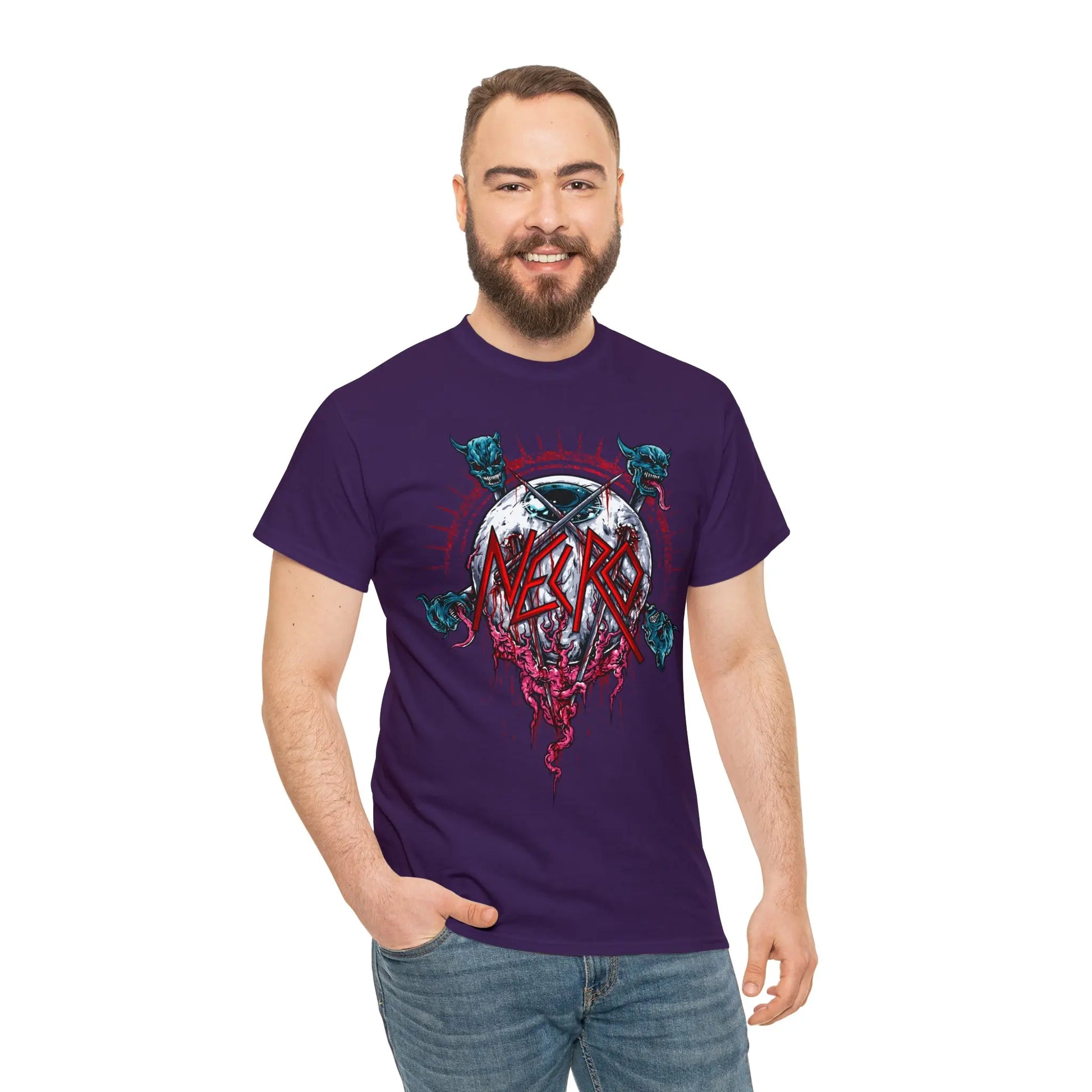 Necro - Slayer Pentagram - Heavy Cotton Tee - Gilden 5000 - NECRO SUPER STORE