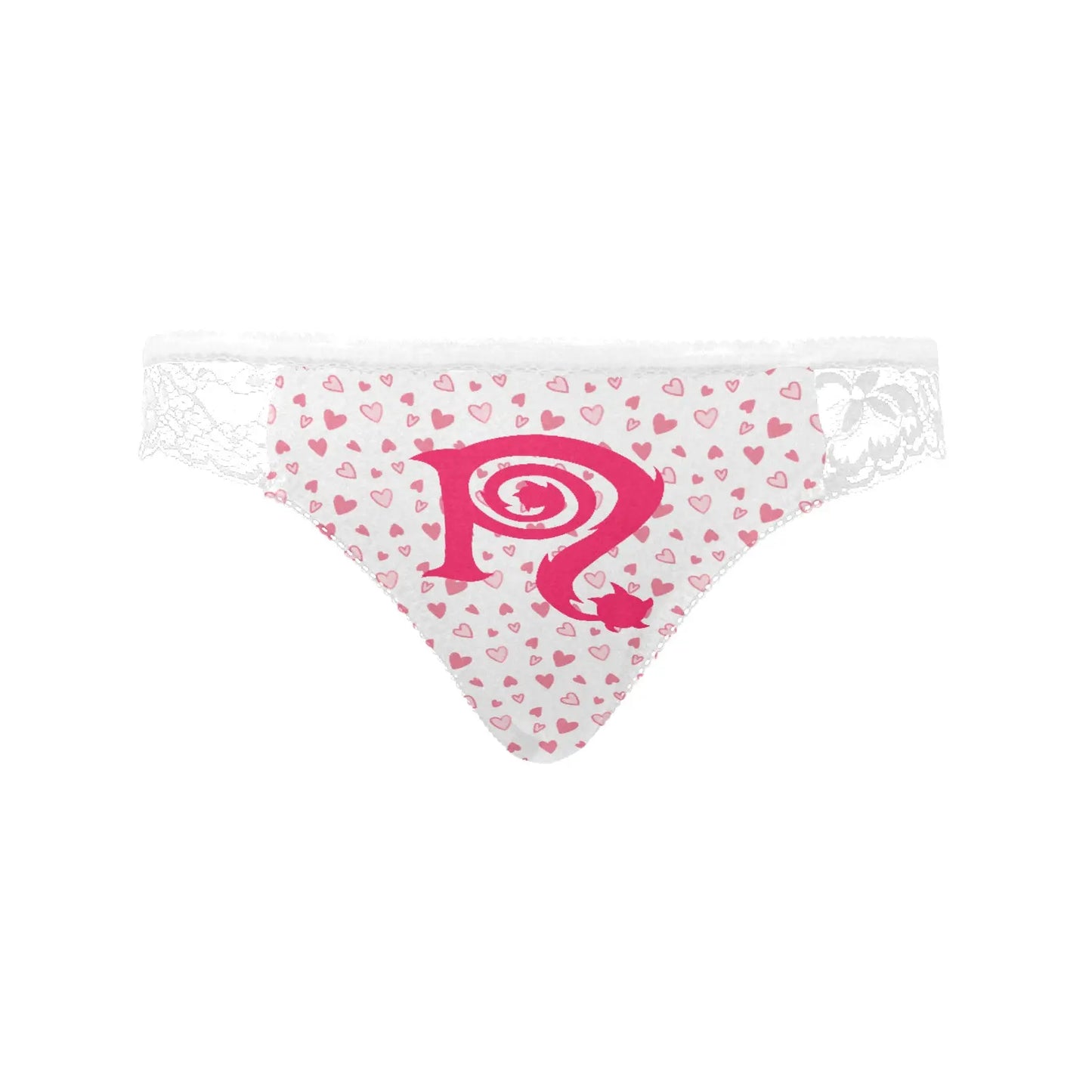 Necro - Pink N w/ Hearts - Women's Lace Underwear NECRO SUPER STORE