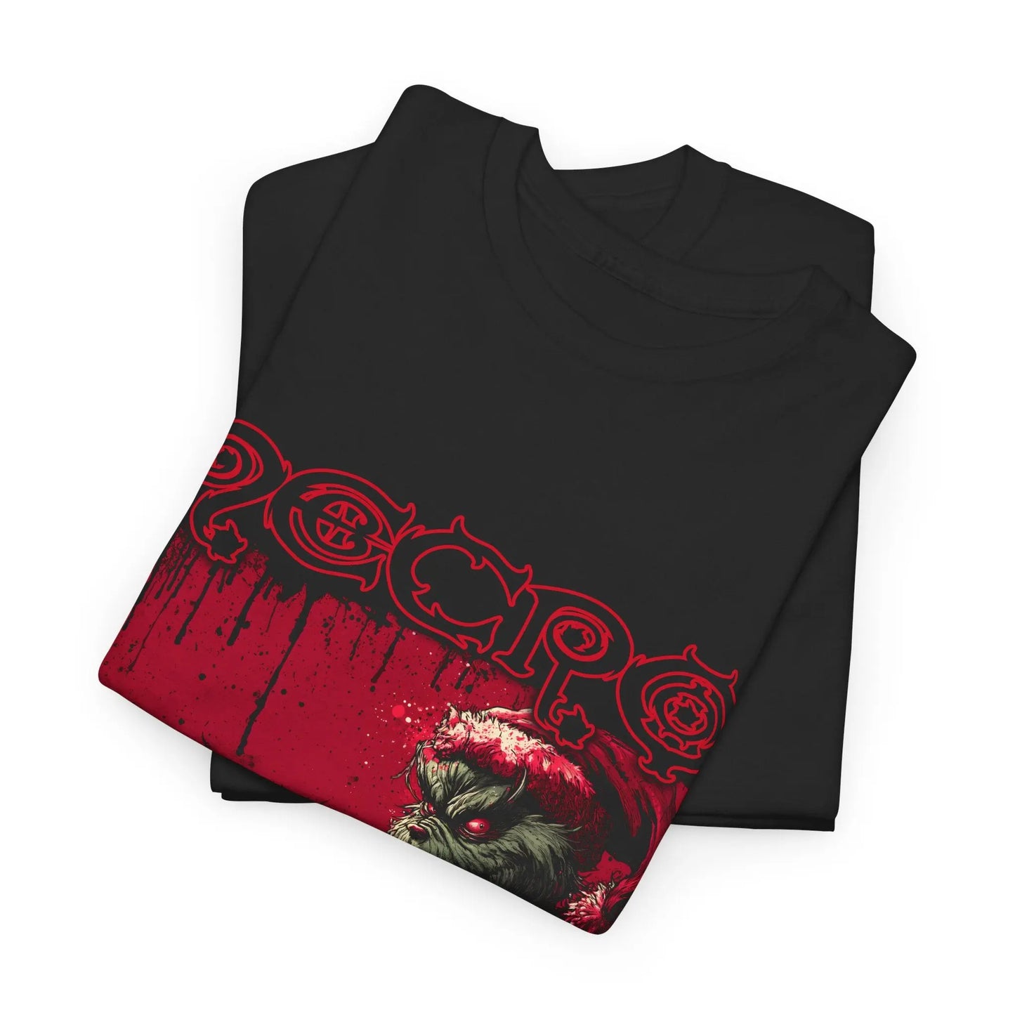 Necro - Gory Holidays Blood Drip - Heavy Cotton Tee - Gilden 5000 Printify