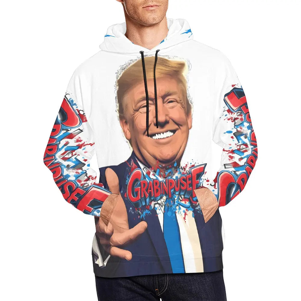 Grabinpusee - Trump/Necro - All Over Print Hoodie Inkedjoy