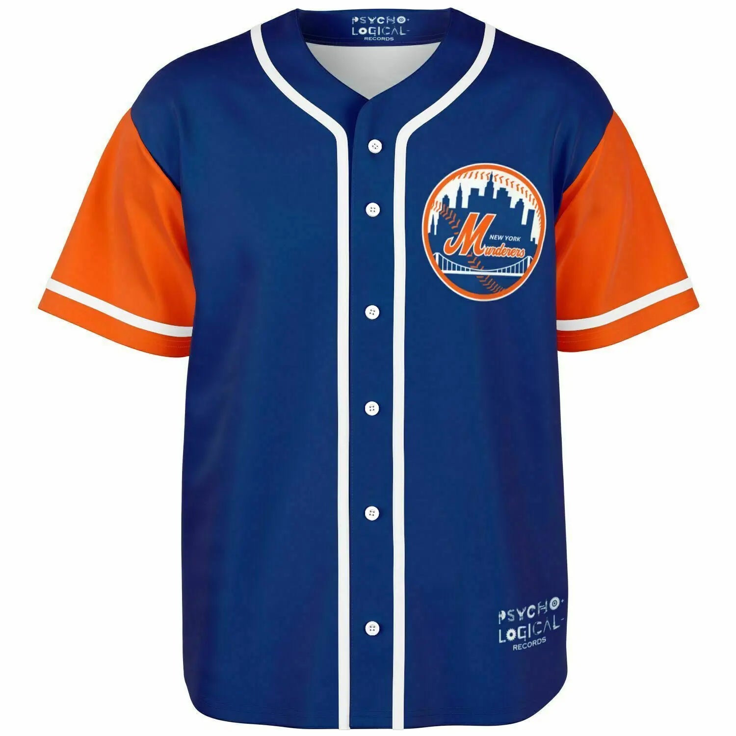 Necro - New York Murderers Blue/Orange 2 - Baseball Jersey NECRO SUPER STORE