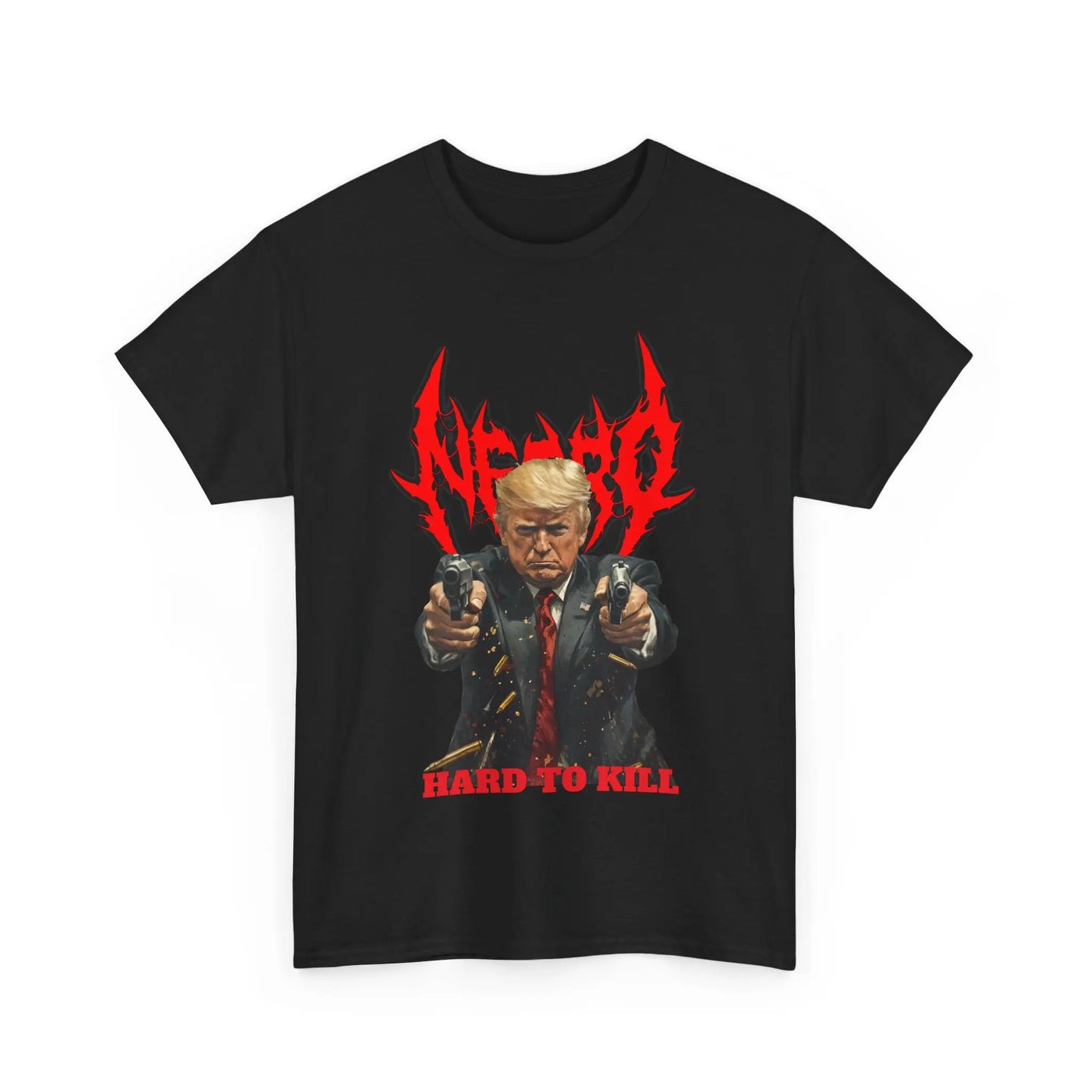 Hard To Kill - Trump/Necro - Heavy Cotton Tee - Gilden 5000 Printify