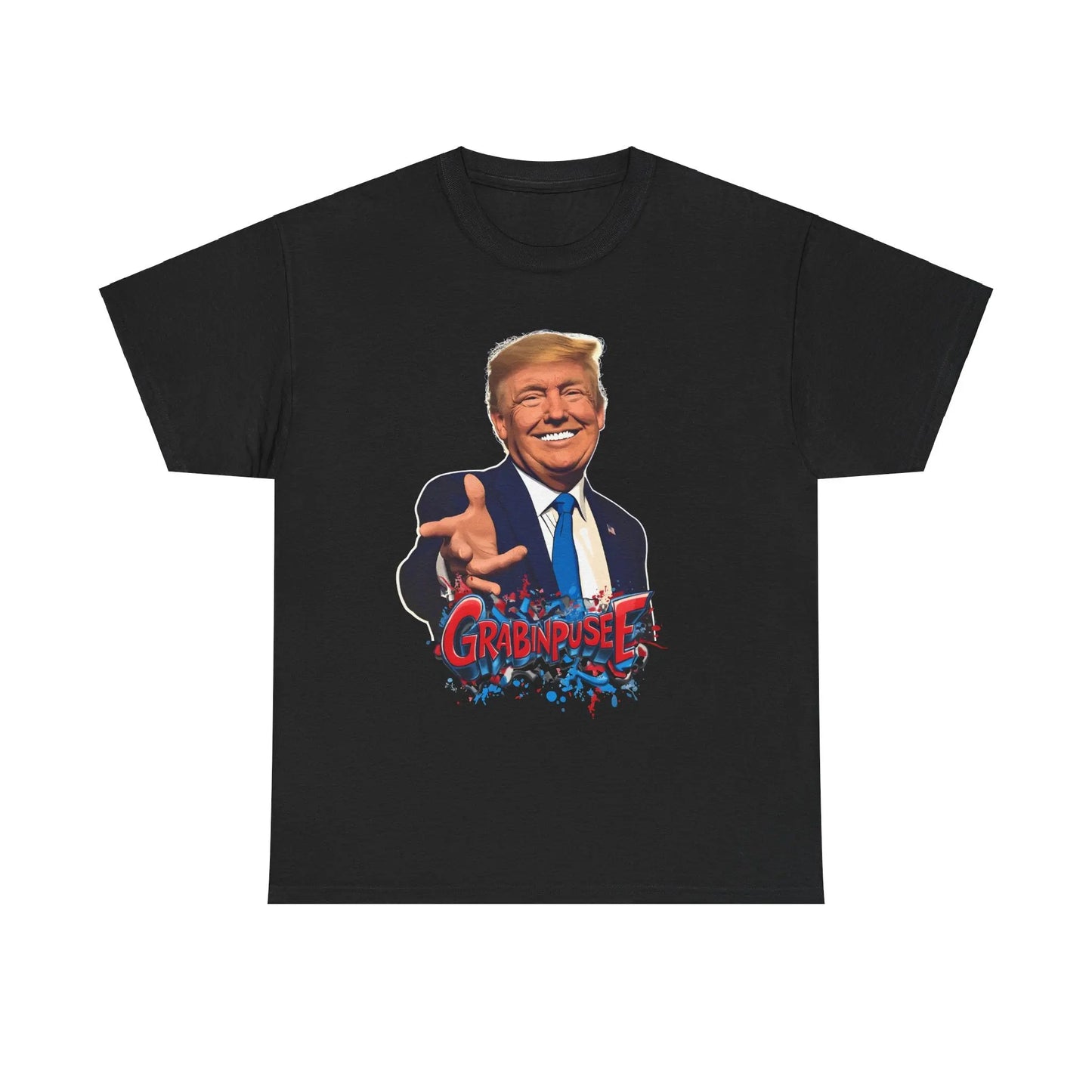 Grabinpusee - Trump/Necro - Heavy Cotton Tee - Gilden 5000 Printify