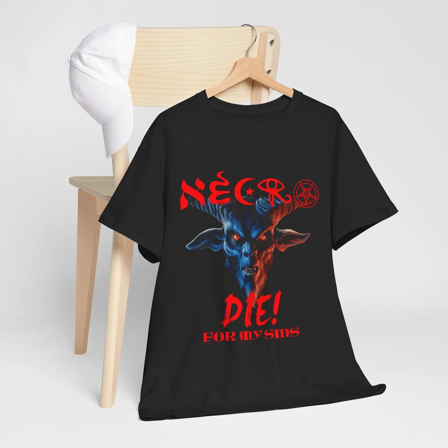 Necro - Krampus - DIE! For My Sins - Heavy Cotton Tee - Gilden 5000 Printify