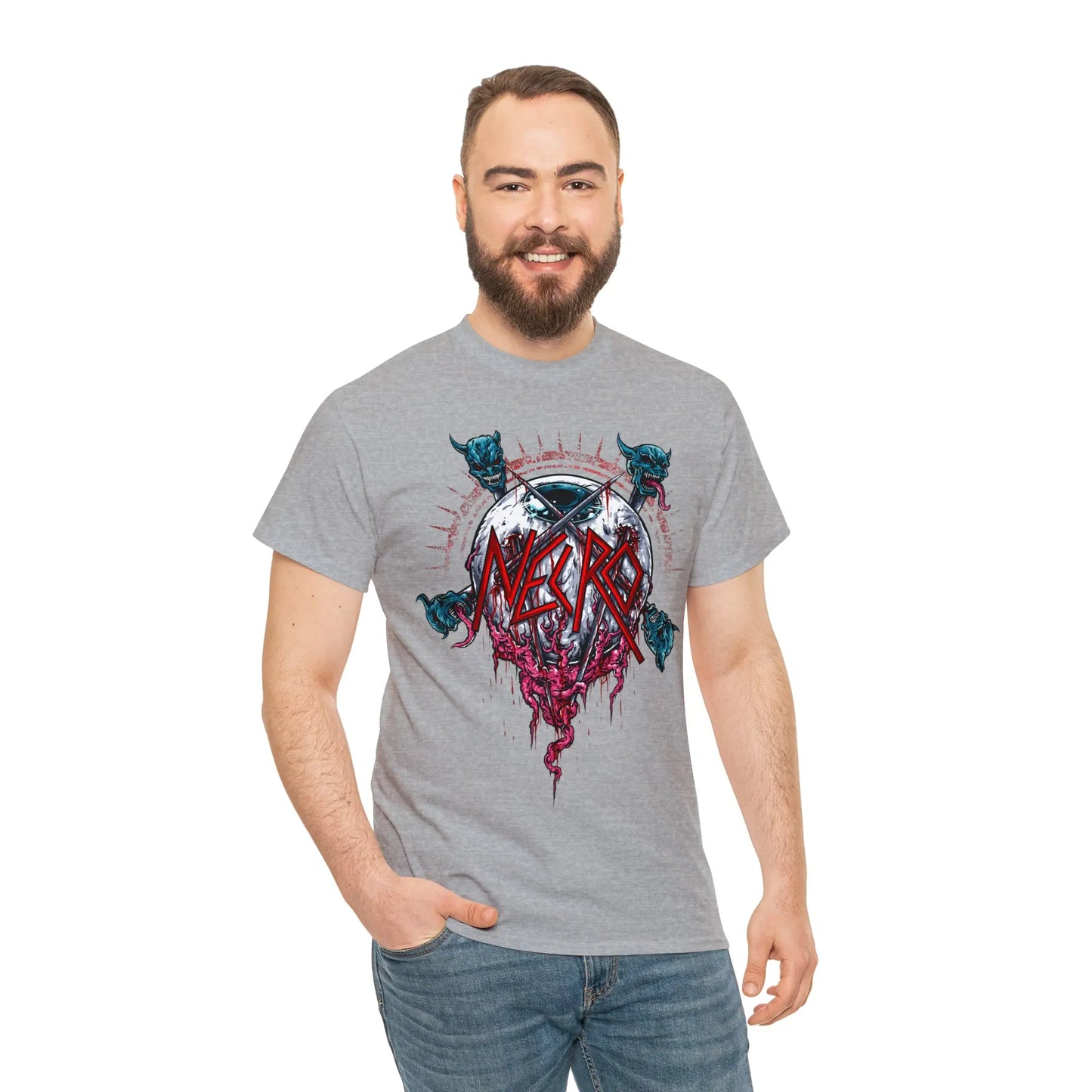 Necro - Slayer Pentagram - Heavy Cotton Tee - Gilden 5000 - NECRO SUPER STORE