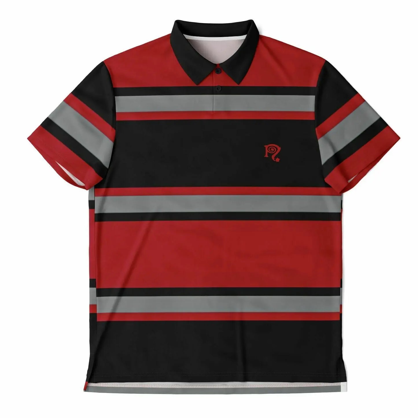 Necro - Black/Grey/Maroon N - Polo Shirt NECRO SUPER STORE