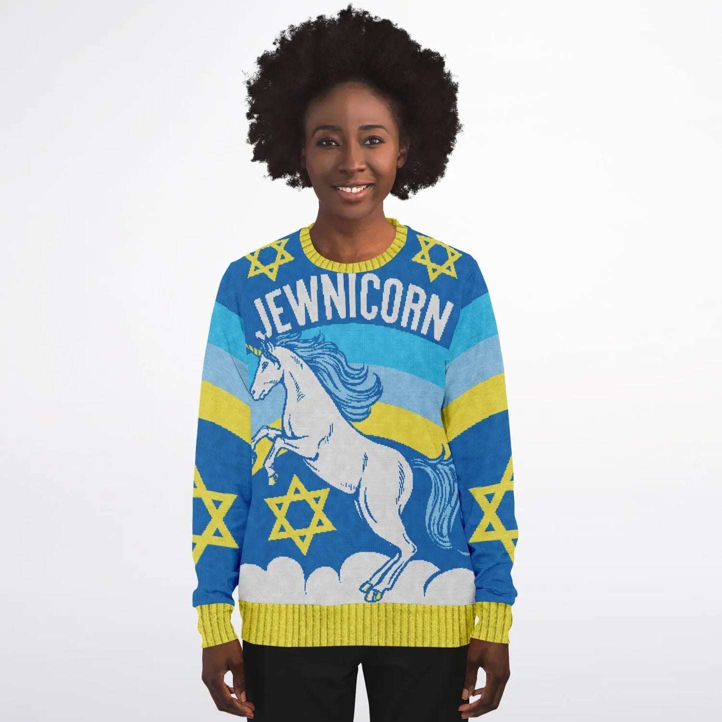 Jewnicorn - Ugly Christmas Sweatshirt NECRO SUPER STORE