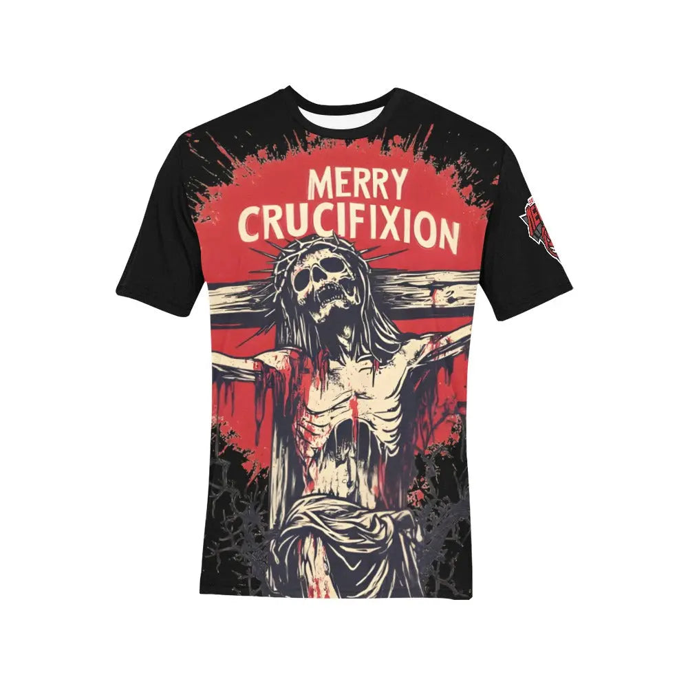 Merry Crucifixion - All Over Print T-shirt Inkedjoy