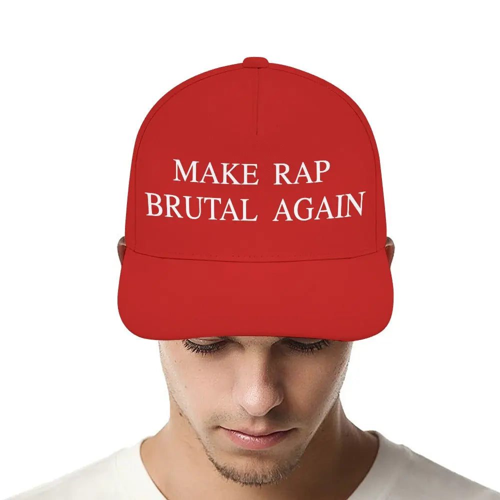 Make Rap Brutal Again - Red Maga - Baseball Cap Inkedjoy