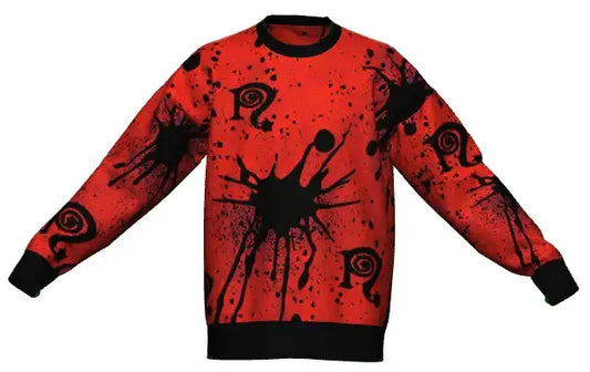 Necro - Blood Splatter/N Symbols - Knitted Sweater NECRO SUPER STORE