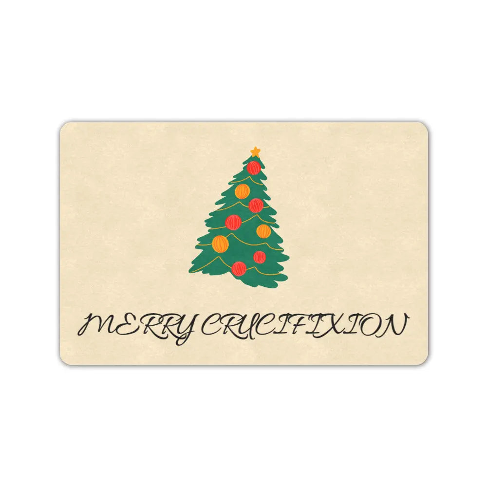 Merry Crucifixion - Doormat -  24"x16" (Rubber) Inkedjoy