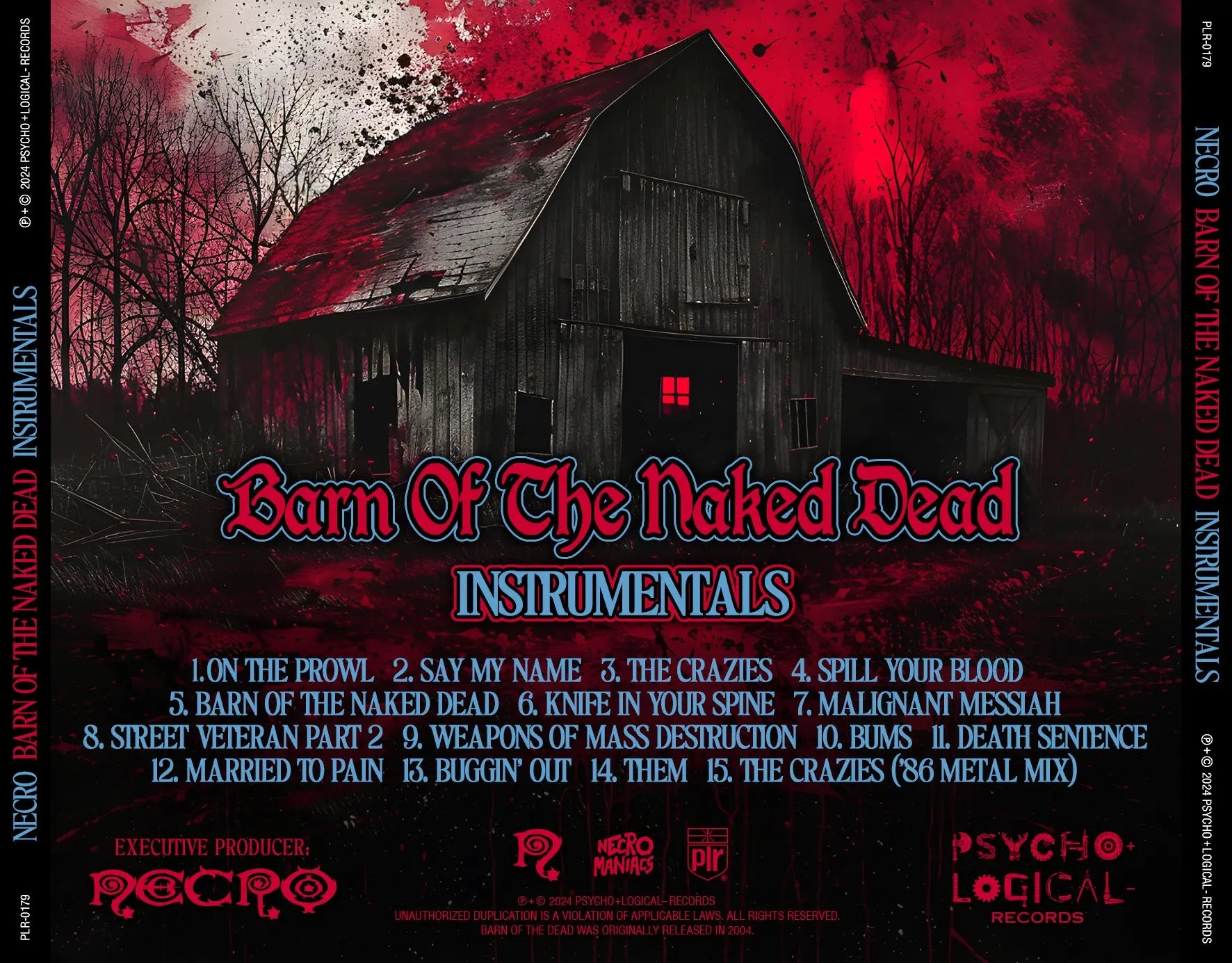 NECRO - Barn Of The Naked Dead - Instrumentals CD - NECRO SUPER STORE