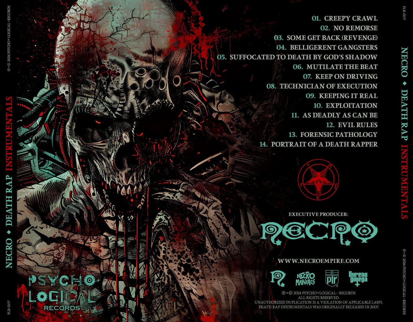 NECRO - Death Rap - Instrumentals CD - NECRO SUPER STORE