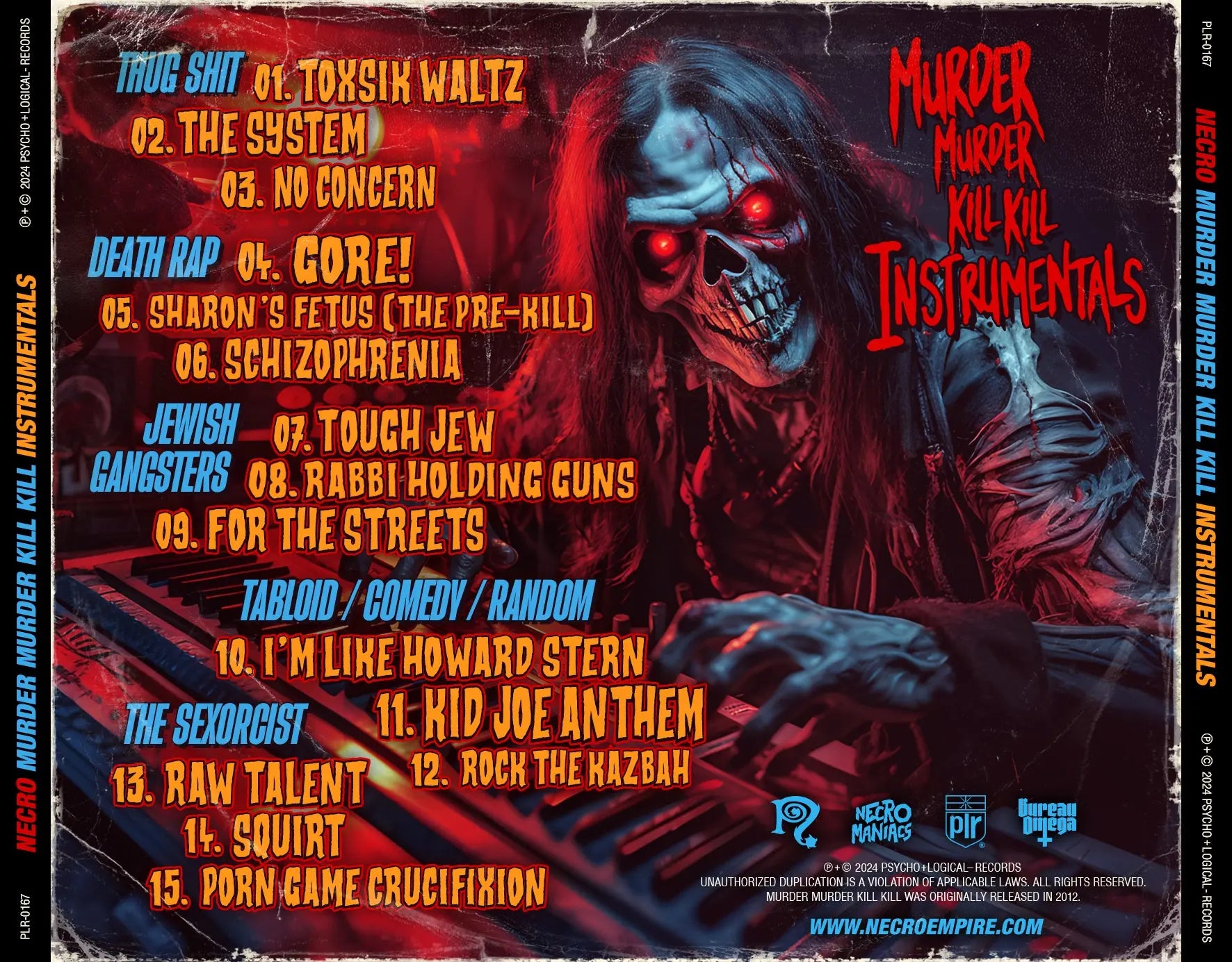 NECRO - The Murder Murder Kill Kill Double EP - Instrumentals CD - NECRO SUPER STORE