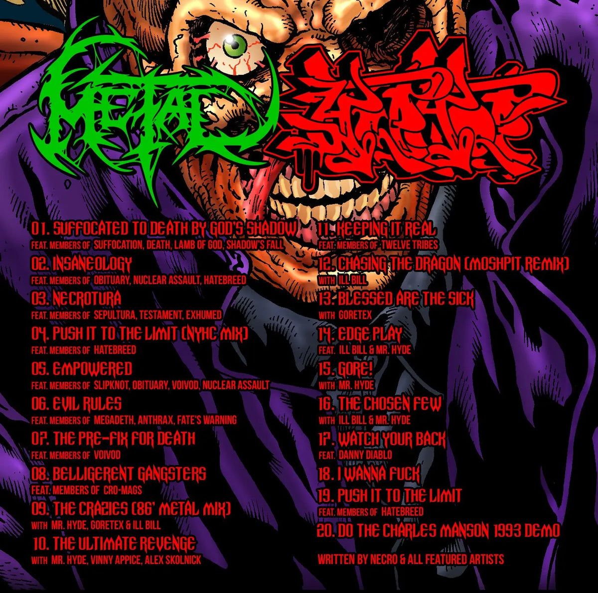 Necro Rapper Artwork NECRO - Metal Hiphop CD – NECRO SUPER STORE