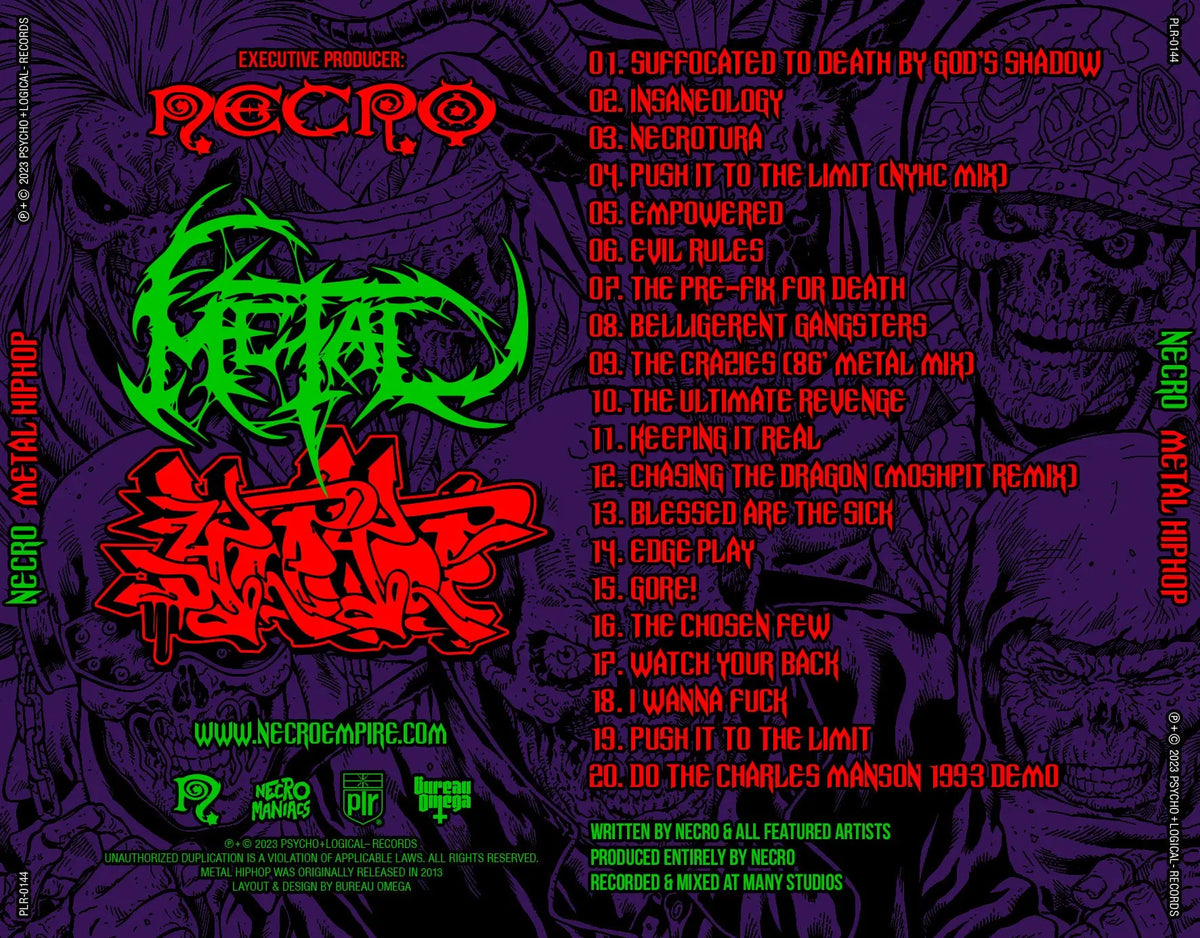 Necro Rapper Merch NECRO - Metal Hiphop CD - NECRO SUPER STORE – NECRO SUPER STORE