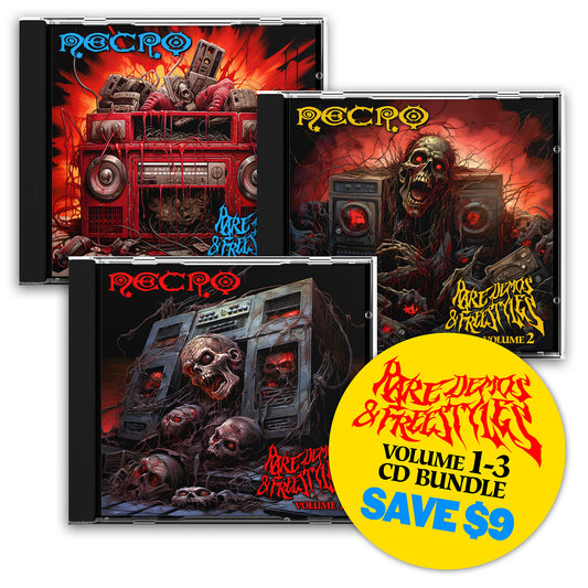Necro - Rare Demos & Freestyles Volumes 1, 2 & 3 Bundle - YOU SAVE $9 - YOU GET 3 CDS IN TOTAL