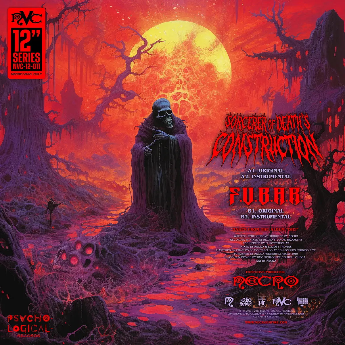 NECRO - Sorcerer Of Death's Construction / F.U.B.A.R. 12" Vinyl Single NECRO SUPER STORE