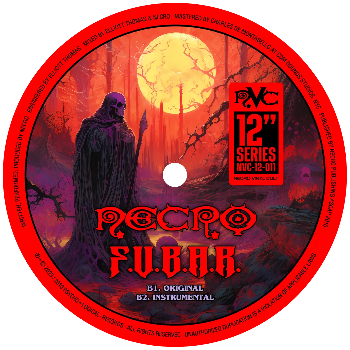 NECRO - Sorcerer Of Death's Construction / F.U.B.A.R. 12" Vinyl Single NECRO SUPER STORE
