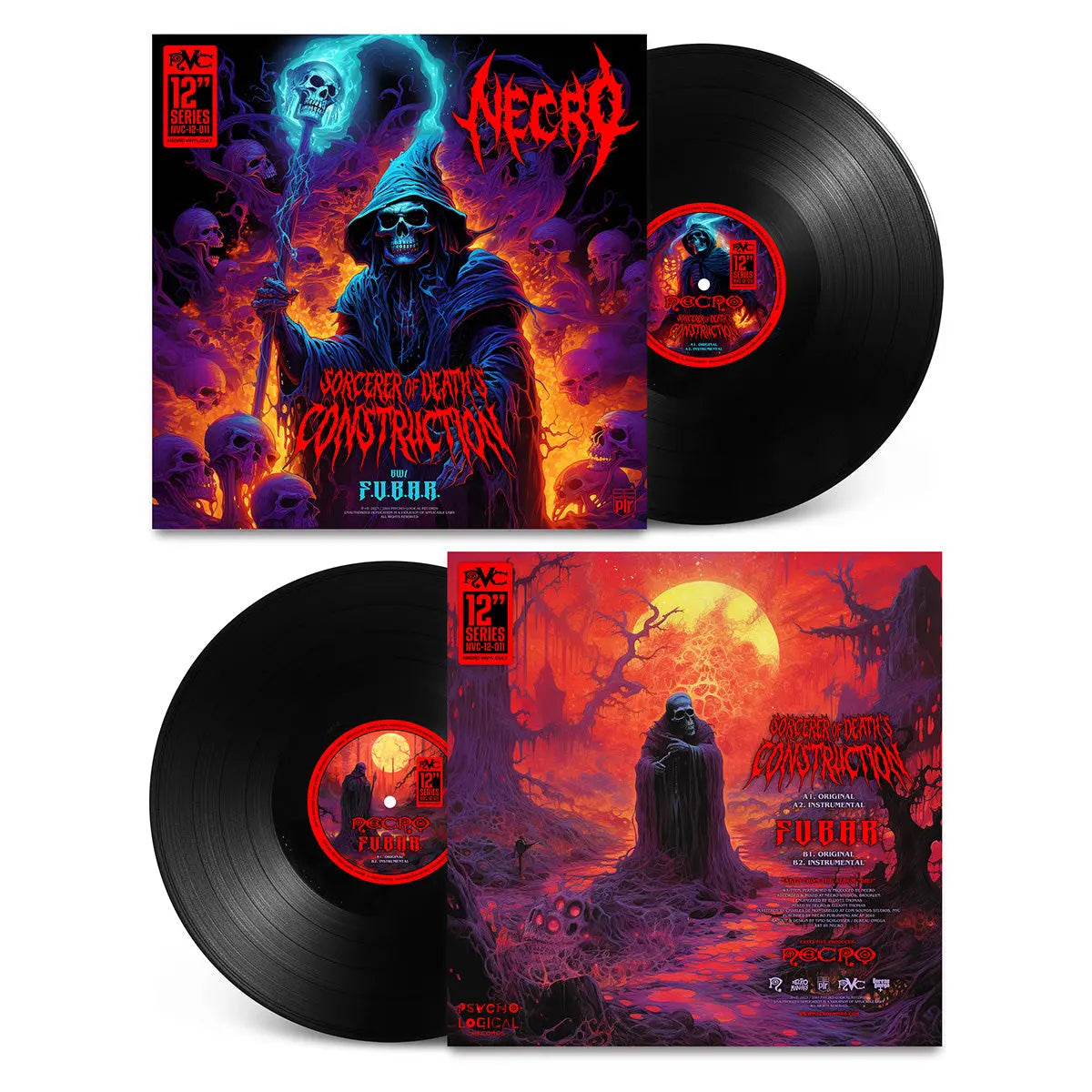 NECRO - Sorcerer Of Death's Construction / F.U.B.A.R. 12" Vinyl Single NECRO SUPER STORE