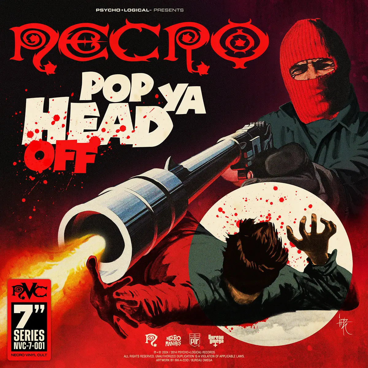 NECRO - "Pop Ya Head Off / Smooth Crimy" 7" Inch Vinyl NECRO SUPER STORE