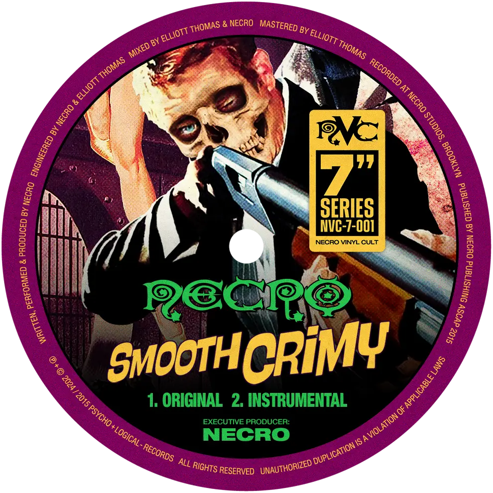 NECRO - "Pop Ya Head Off / Smooth Crimy" 7" Inch Vinyl NECRO SUPER STORE