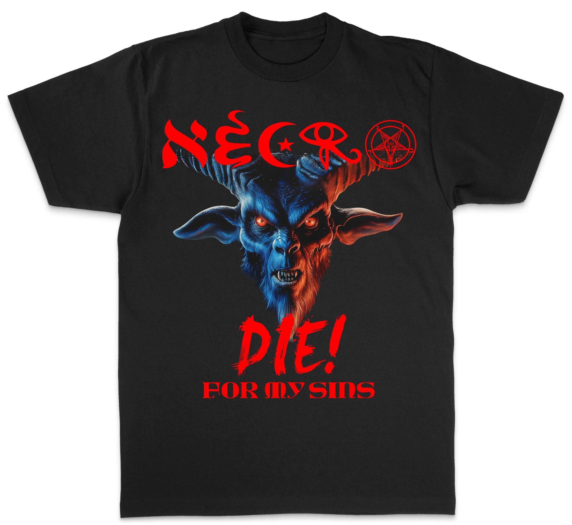 Necro - Krampus - DIE! For My Sins - Heavy Cotton Tee - Gilden 5000 Printify
