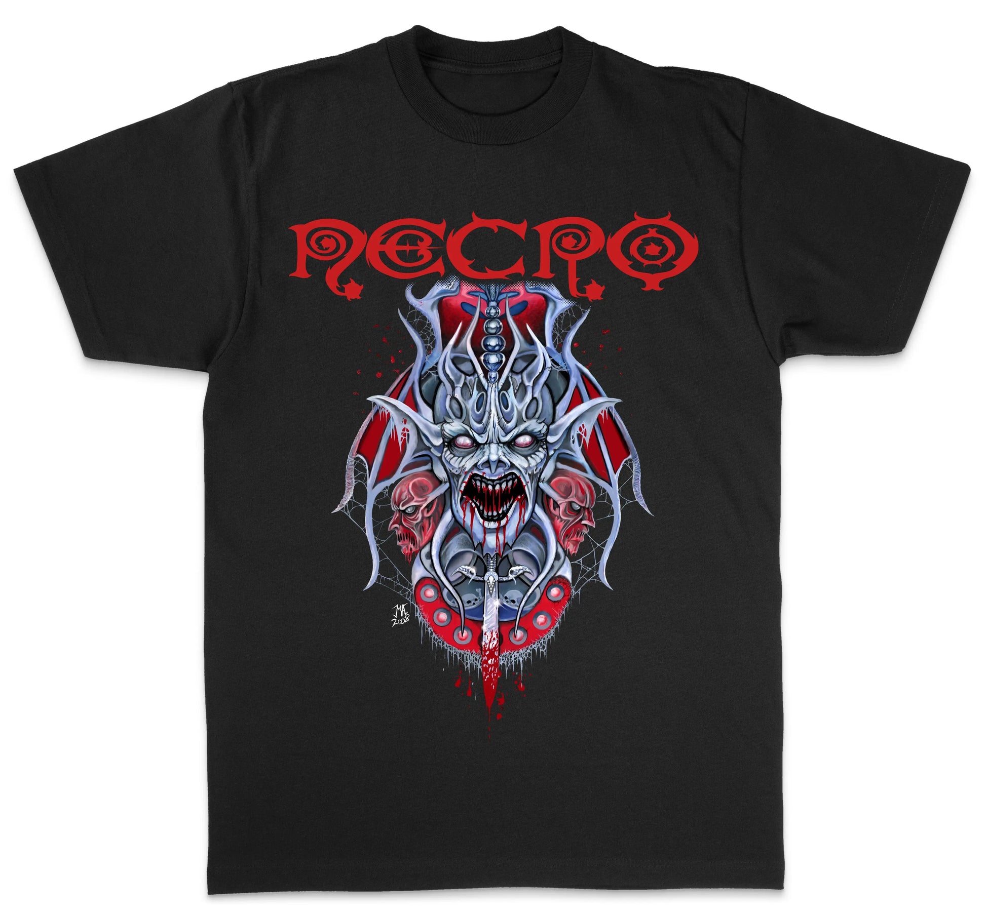 Necro - Demonic Vampire - Heavy Cotton Tee - Gilden 5000 Printify