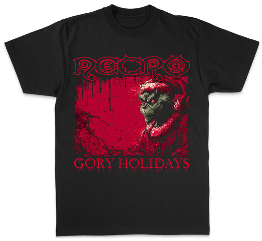 Necro - Gory Holidays Blood Drip - Heavy Cotton Tee - Gilden 5000 NECRO SUPER STORE