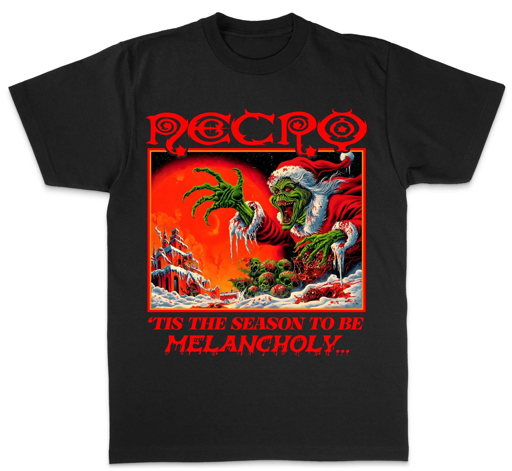 Necro - 'Tis The Season To Be Melancholy... - Heavy Cotton Tee - Gilden 5000 NECRO SUPER STORE