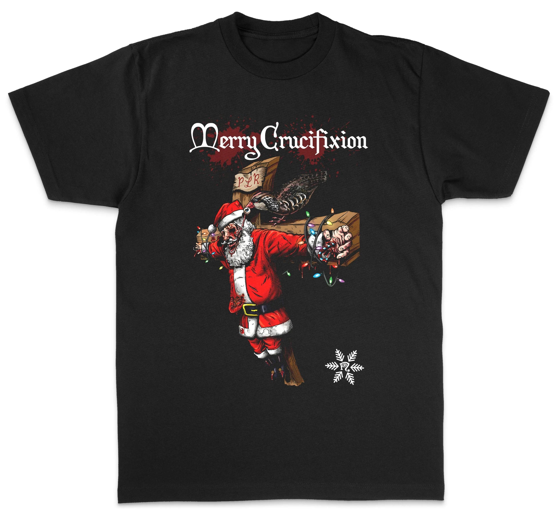 Merry Crucifixion OG - Heavy Cotton Tee - Gilden 5000 NECRO SUPER STORE