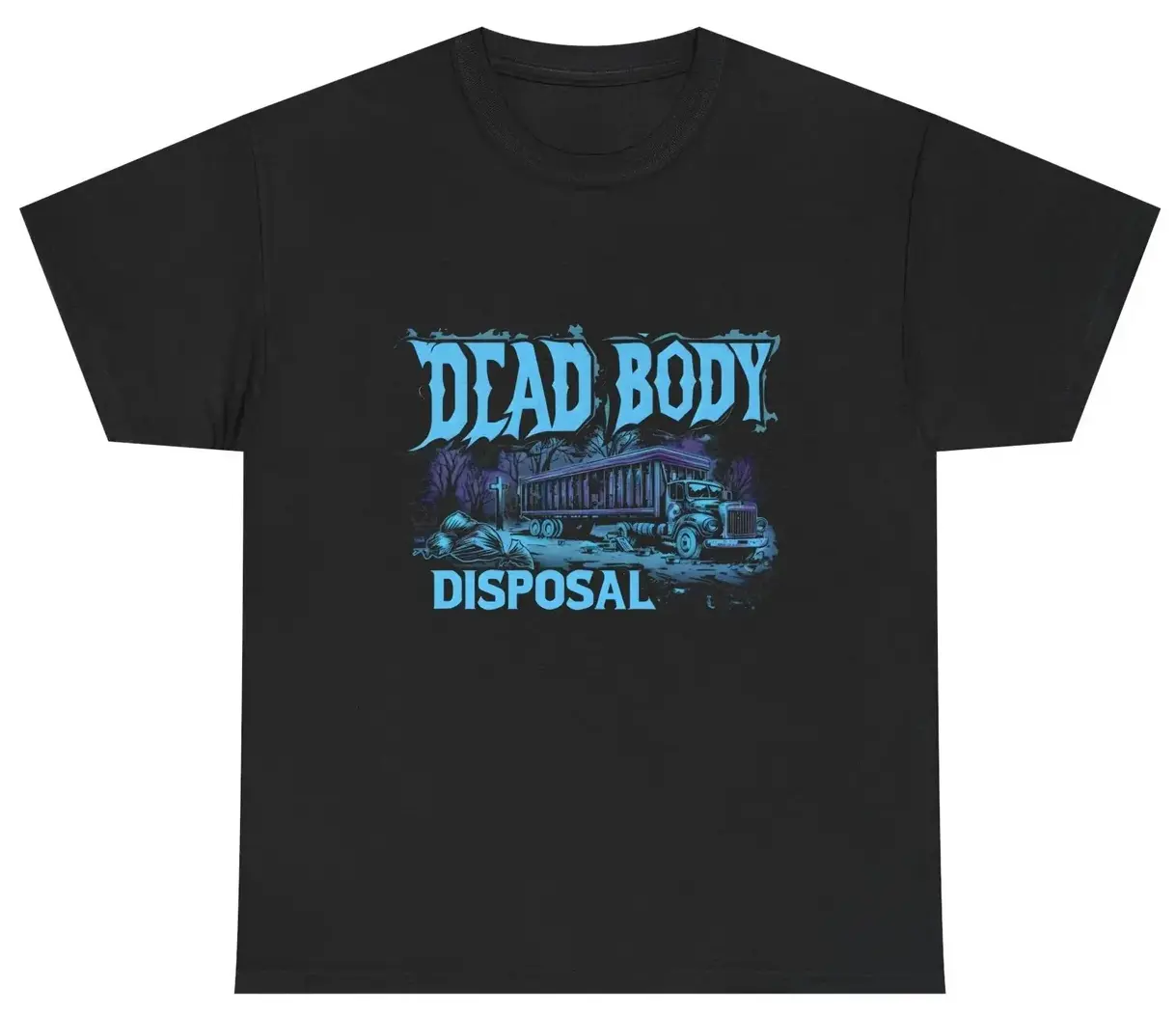Necro - Dead Body Disposal - Heavy Cotton Tee - Gilden 5000 - Black NECRO SUPER STORE