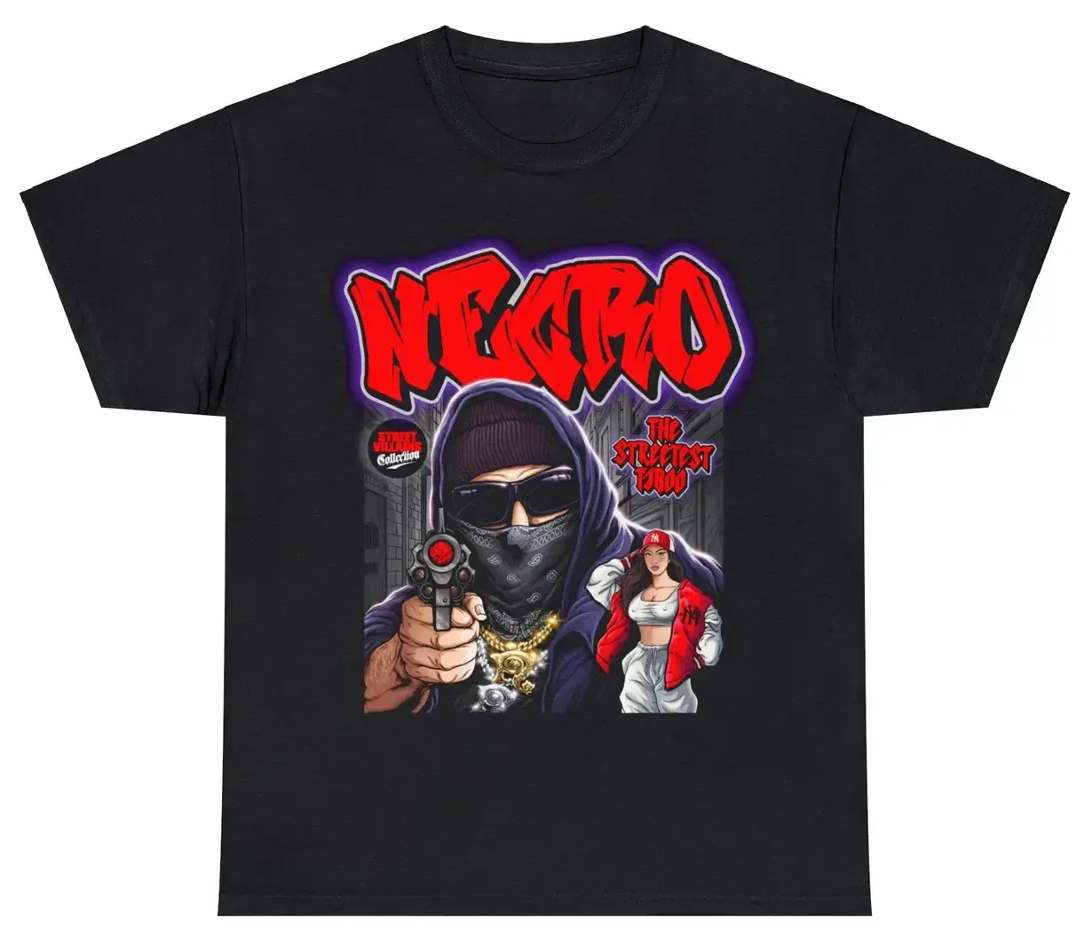 Necro - The Streetest Taboo - Heavy Cotton Tee - Gilden 5000 - Black NECRO SUPER STORE