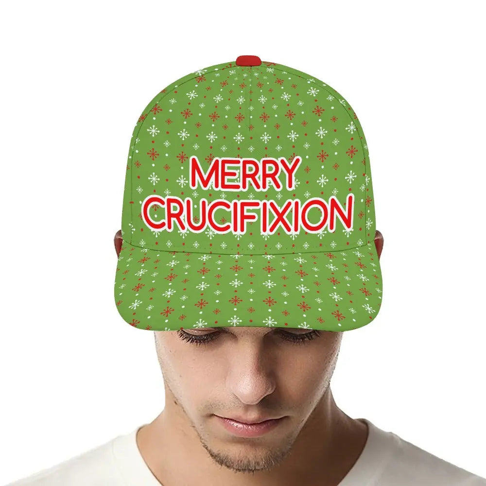 Merry Crucifixion - Green/Red/White - Baseball Cap NECRO SUPER STORE