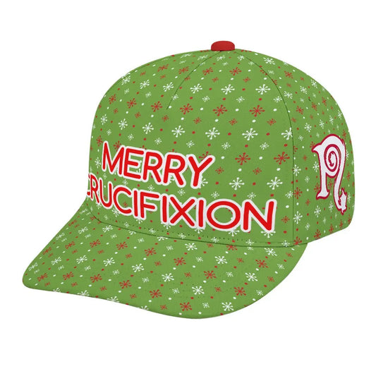 Merry Crucifixion - Green/Red/White - Baseball Cap NECRO SUPER STORE