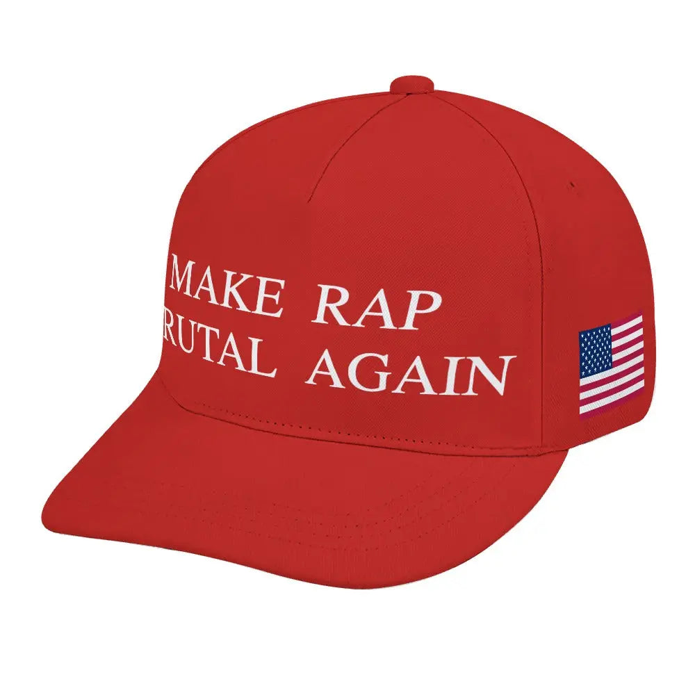 Make Rap Brutal Again - Red Maga - Baseball Cap Inkedjoy