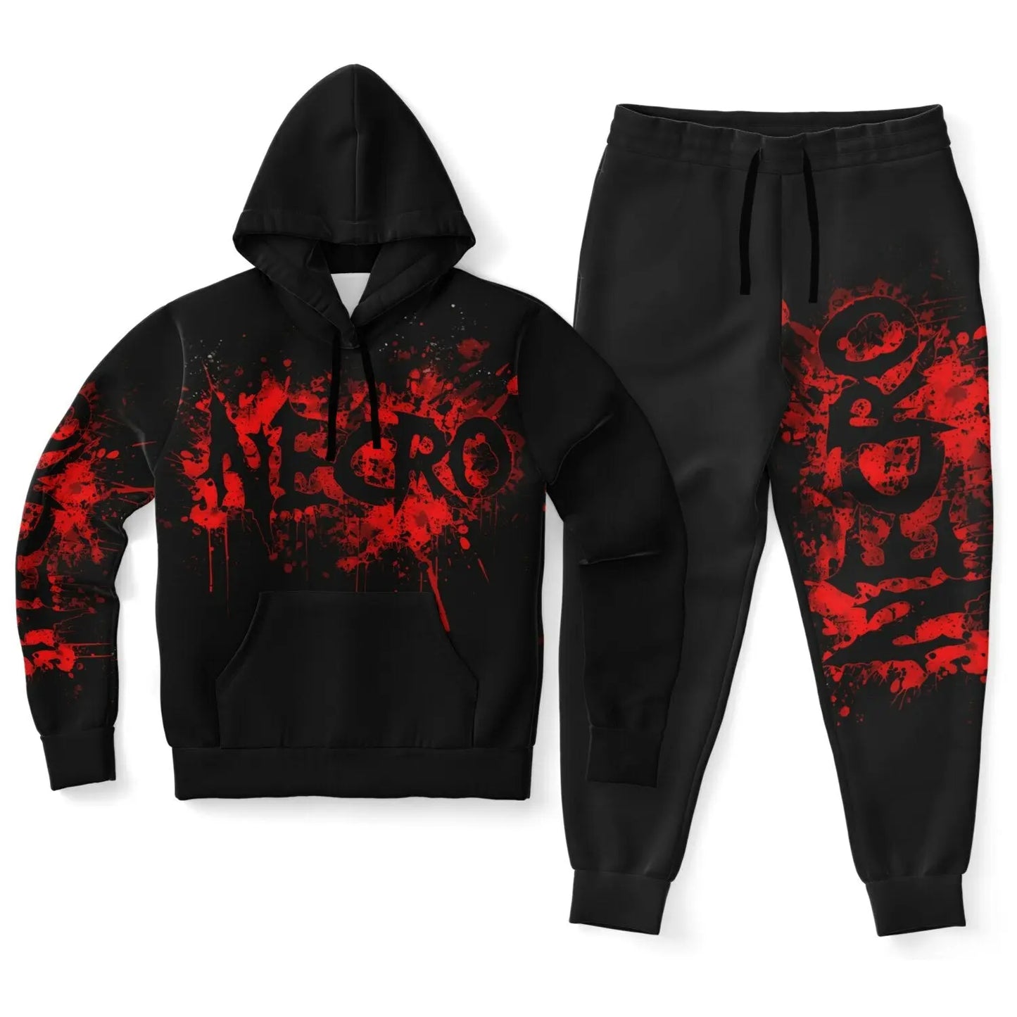 Necro - Bloody Logo - Zip-Up Hoodie & Jogger Pants Subliminator