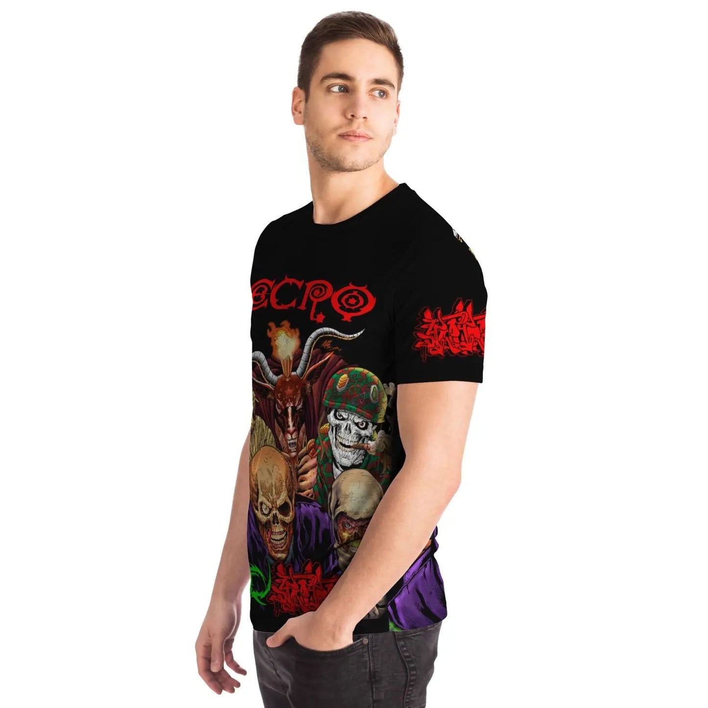 Necro - Metal Hiphop AOP - T-Shirt NECRO SUPER STORE