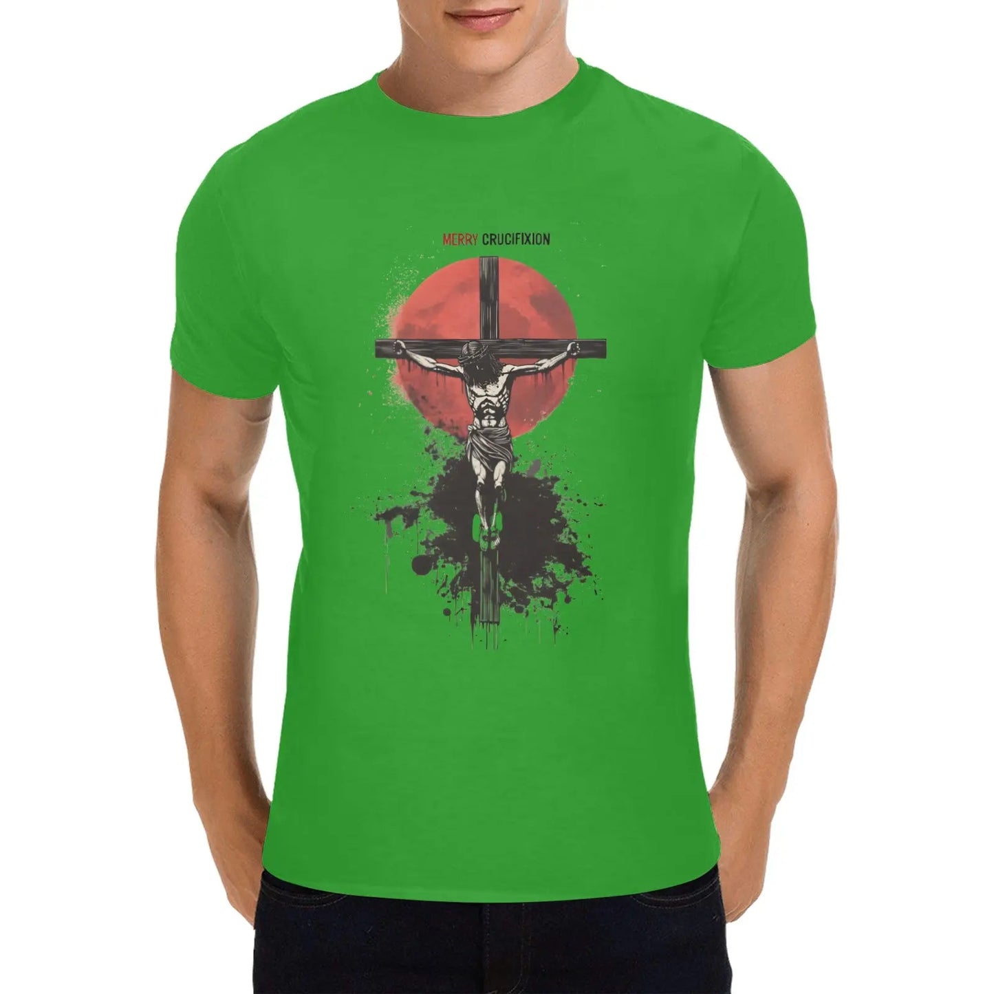 Merry Crucifixion - Gildan T-shirt 100% Cotton Inkedjoy