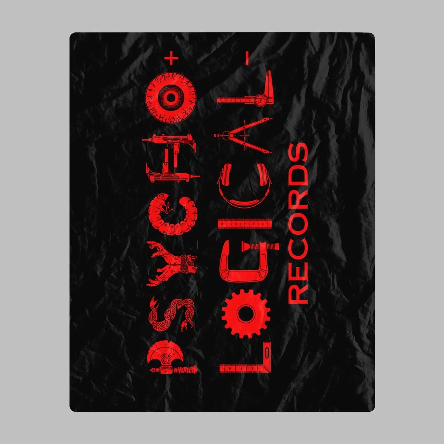 Psycho+Logical-Records - OG Logo - Beach Towel - NECRO SUPER STORE